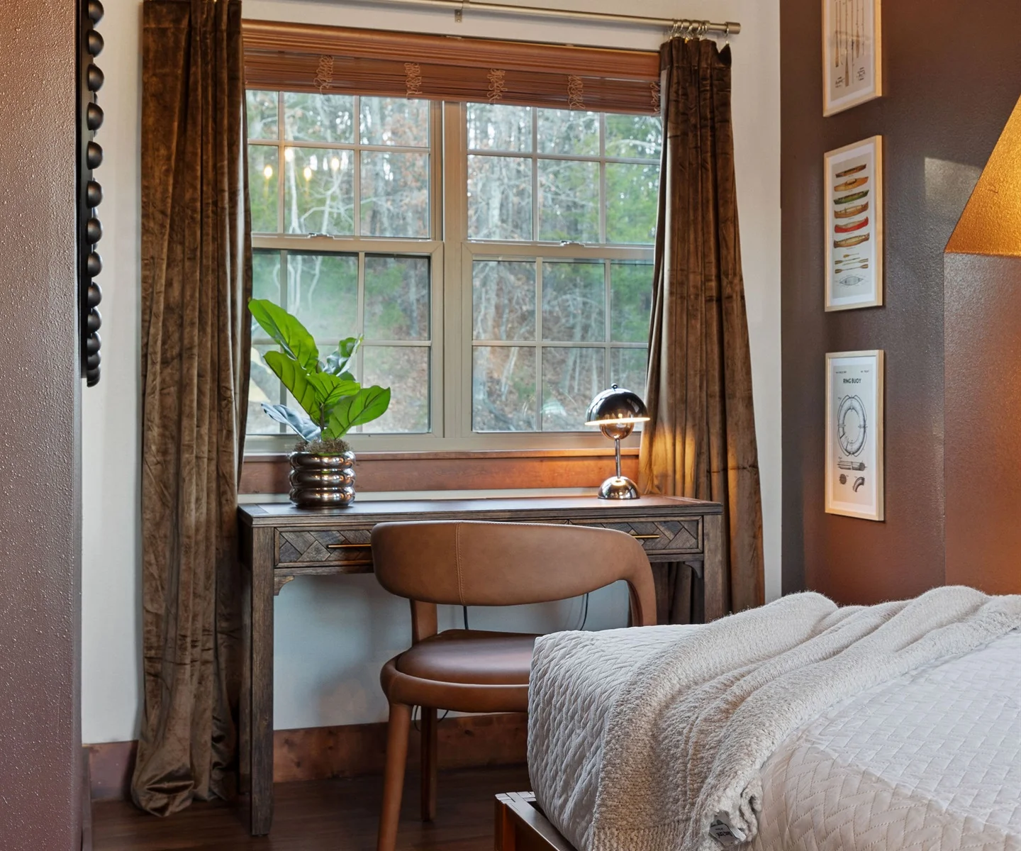 Work space in lower level bedroom!