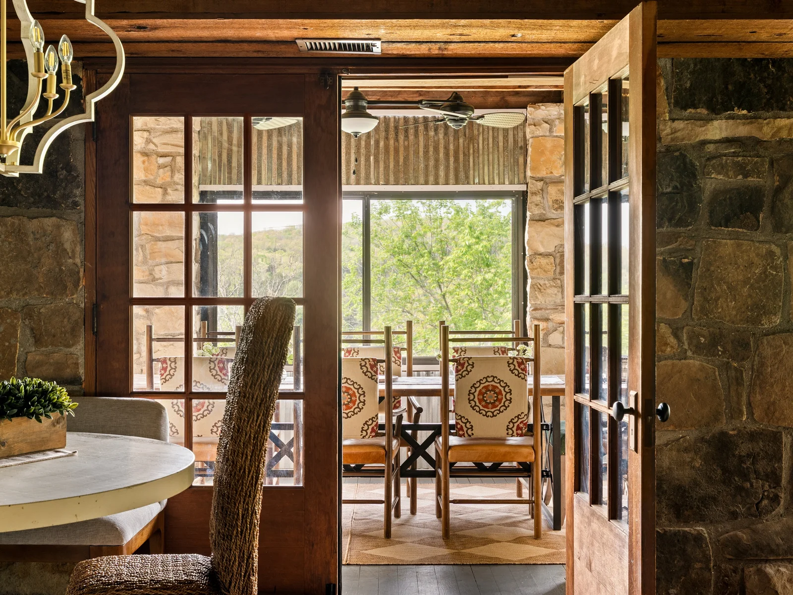 Seamless indoor-outdoor living with easy access to the screened porch.
