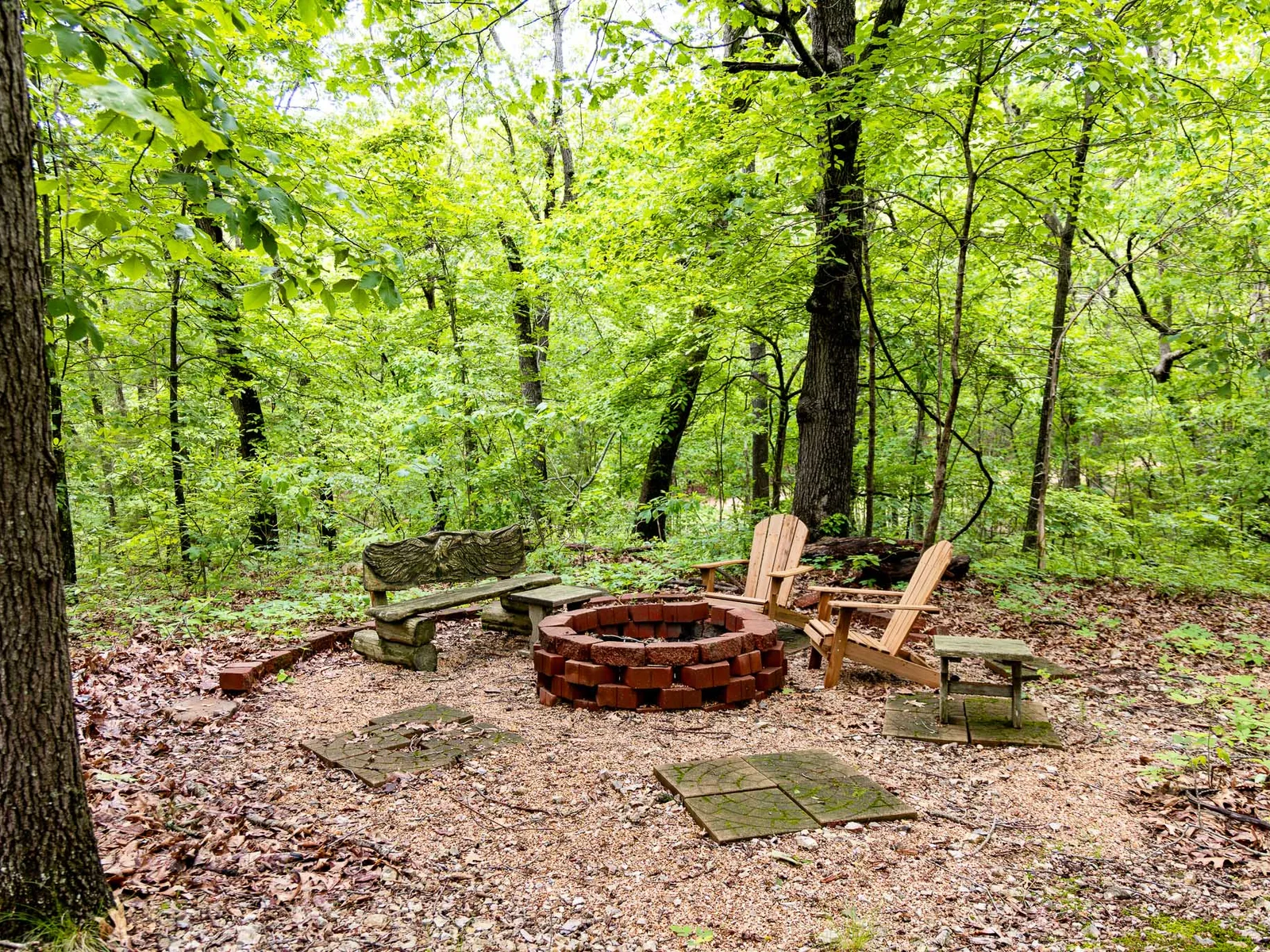 Enjoy a fire pit surrounded by nature