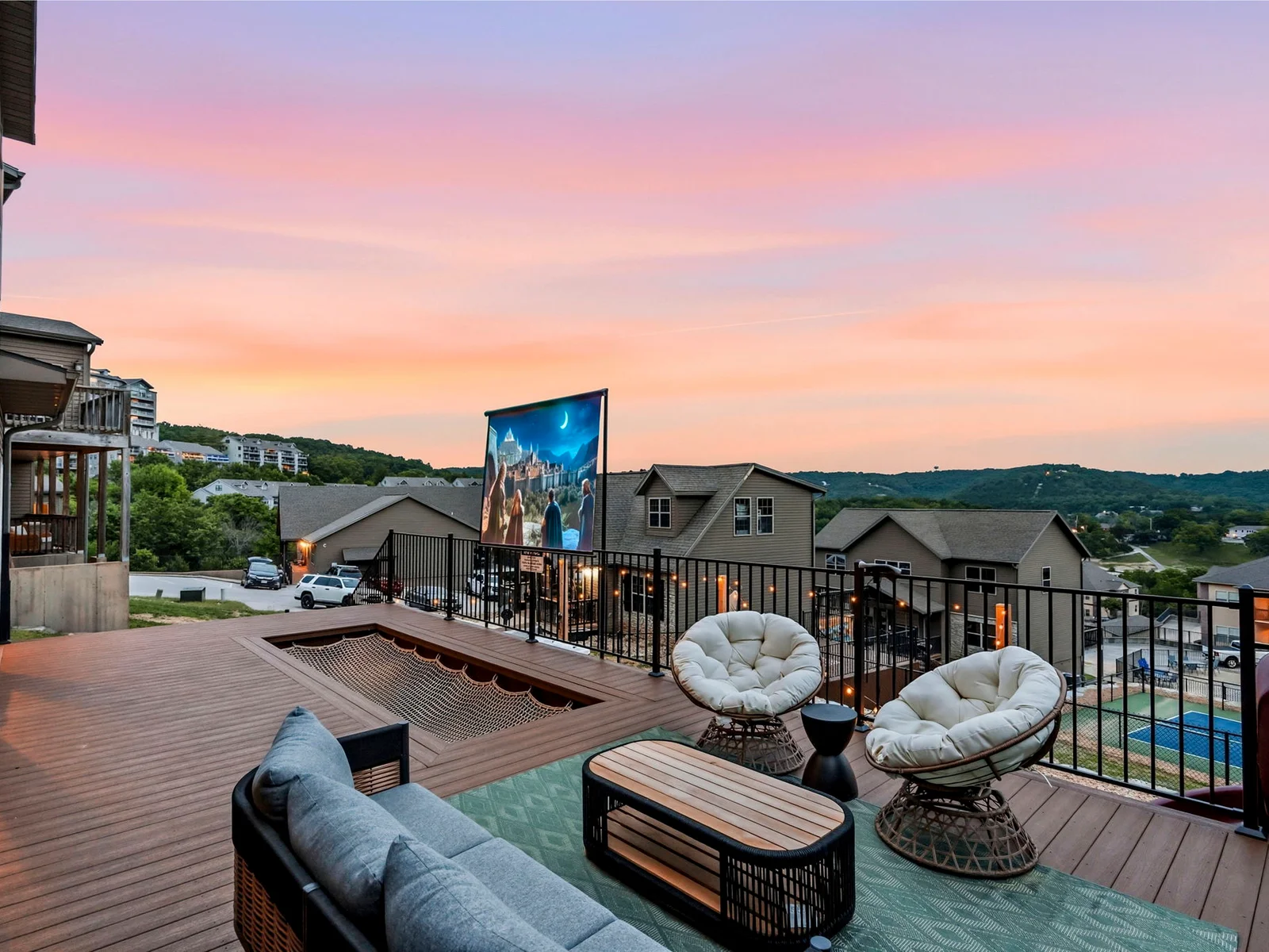 Sit back and relax with an outdoor movie!