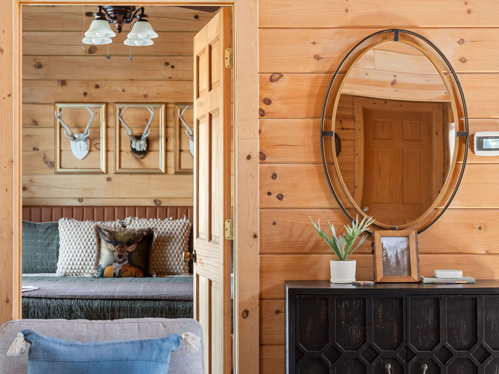 Master suite just off the living room