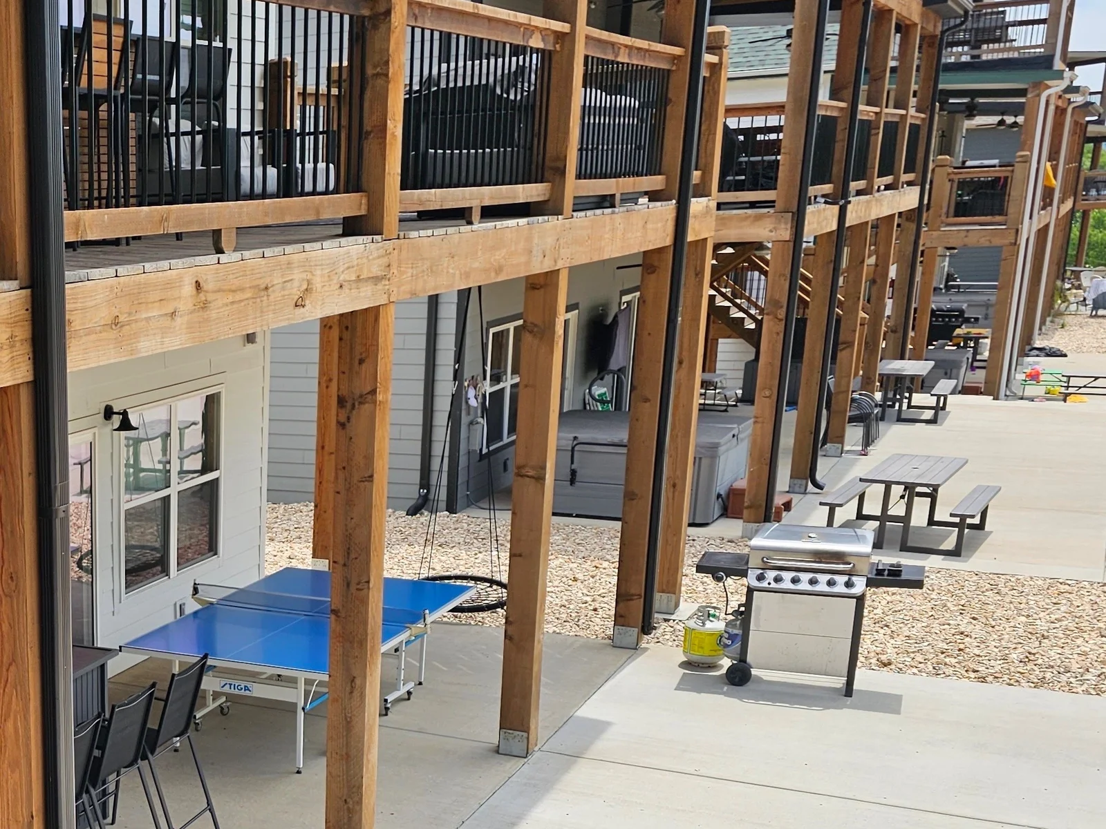 Backyard space with Ping Pong table!