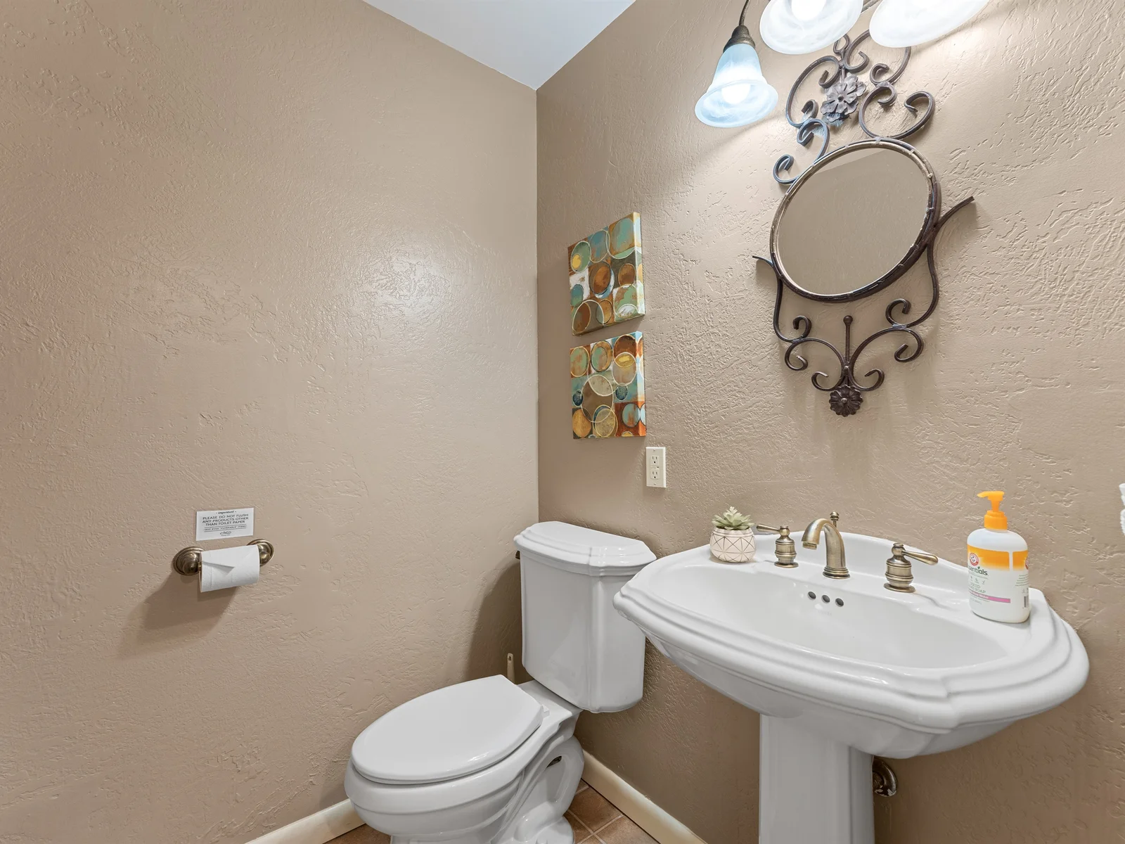 A convenient half bath adds comfort and ease for groups, making mornings and evenings flow smoothly.