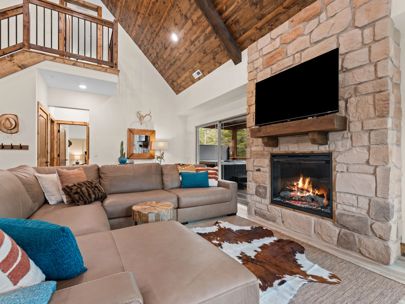 Enjoy the Fireplace on a Chilly Night! Or Turn the Heat off and just use for Ambiance!