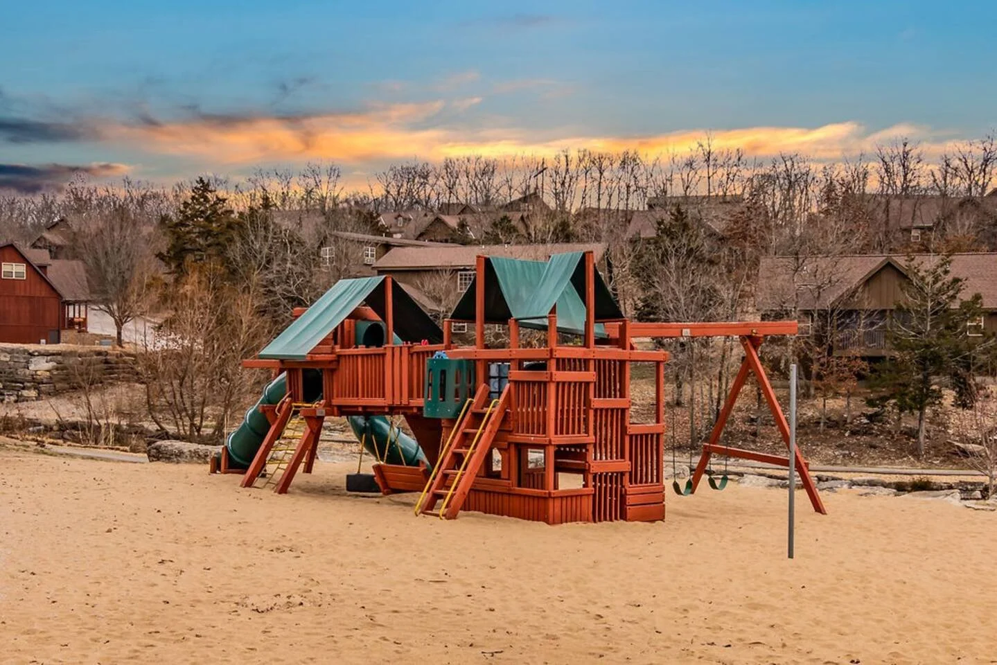 Several playgrounds in the gated community