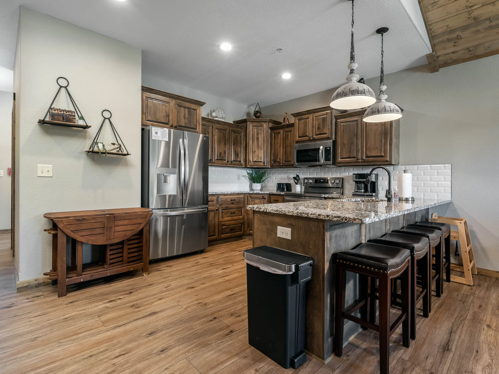 Kitchen stocked for your cooking needs.
