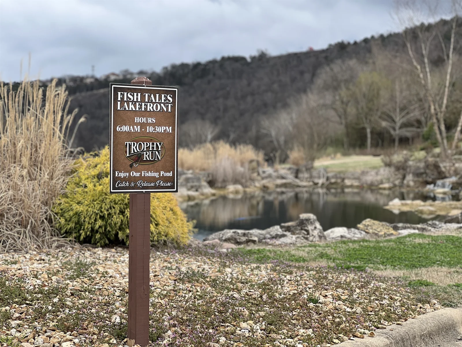 Free Catch and release pond on site