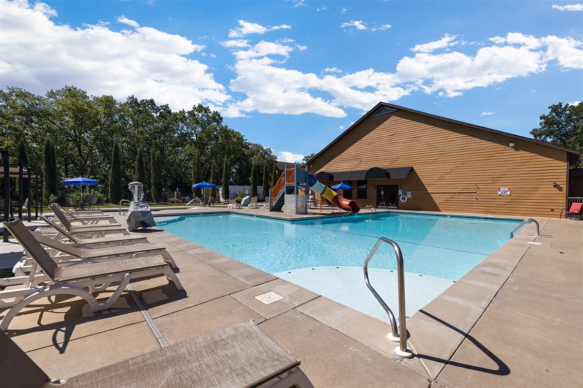 Community outdoor pool open seasonally