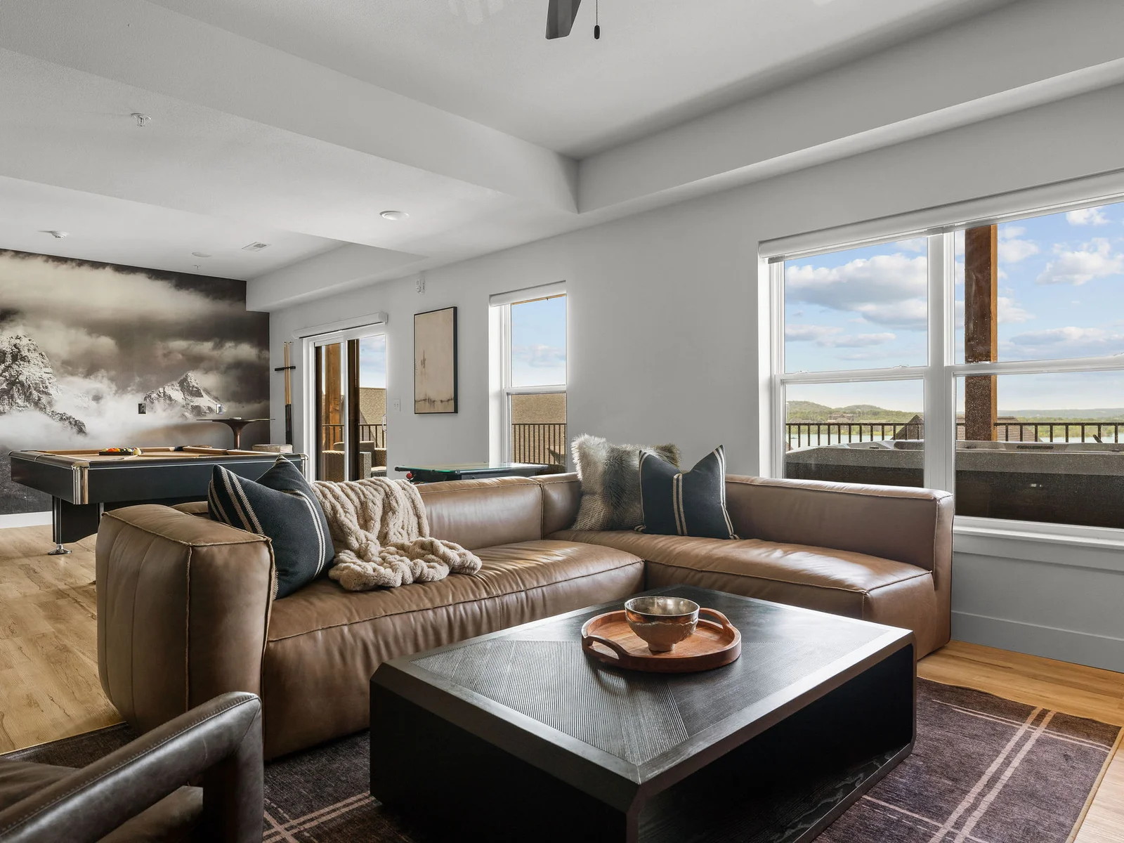 Enjoy a movie in the lower level entertainment room!