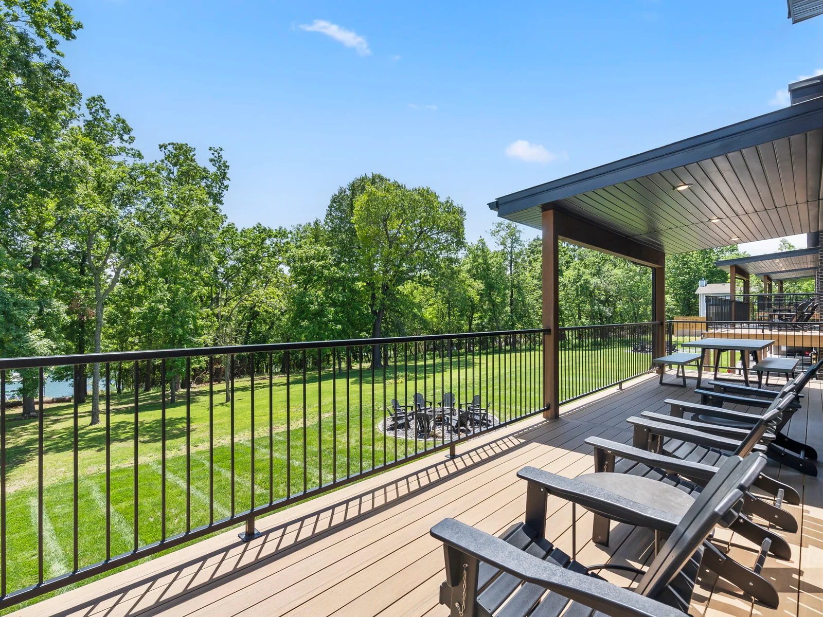 Look out at the lake from your back deck!