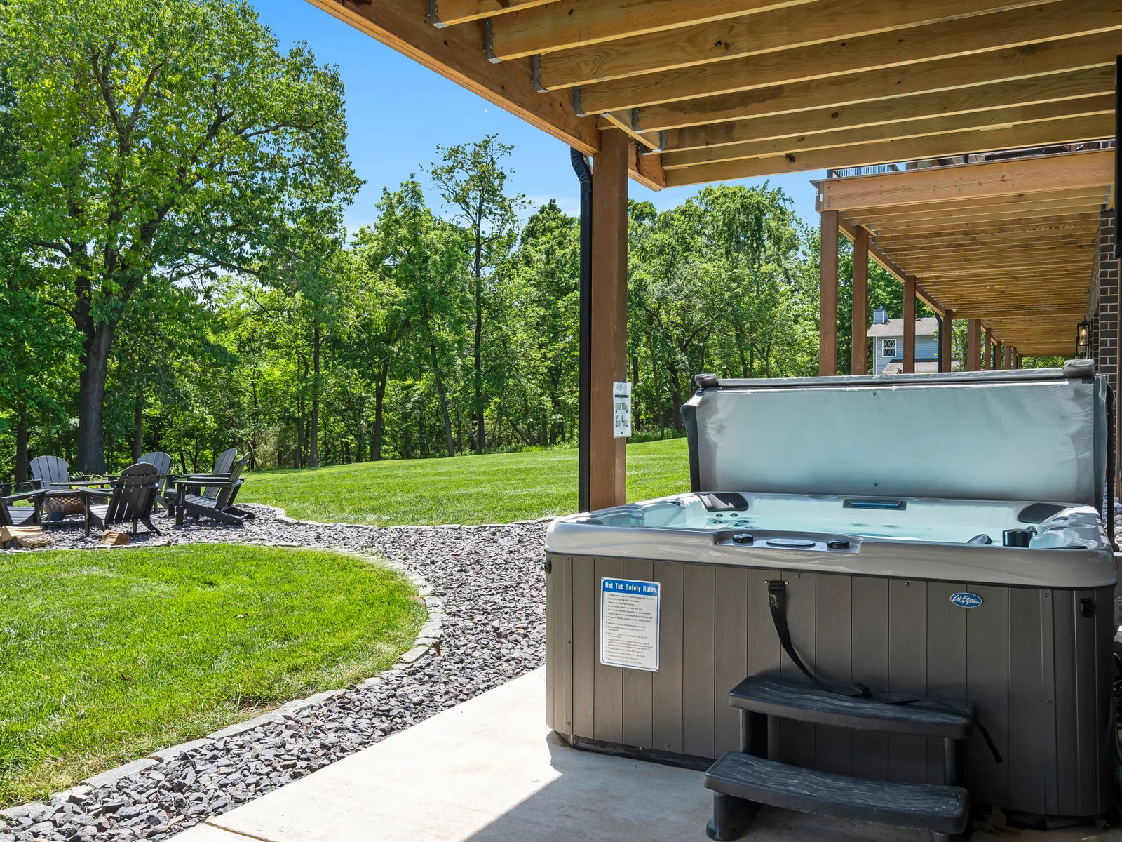 Relax in your personal hot tub!