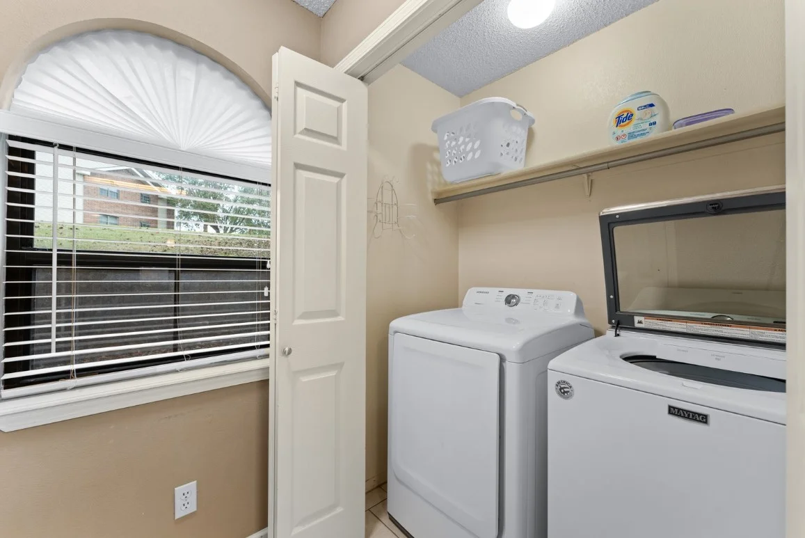 In-unit washer and dryer for convenient laundry during your stay.