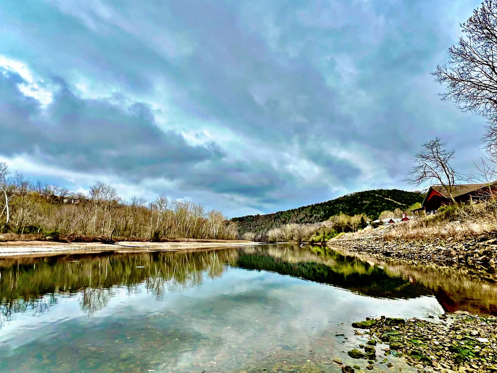 Walk along the shore and enjoy amazing clouds and lake views.