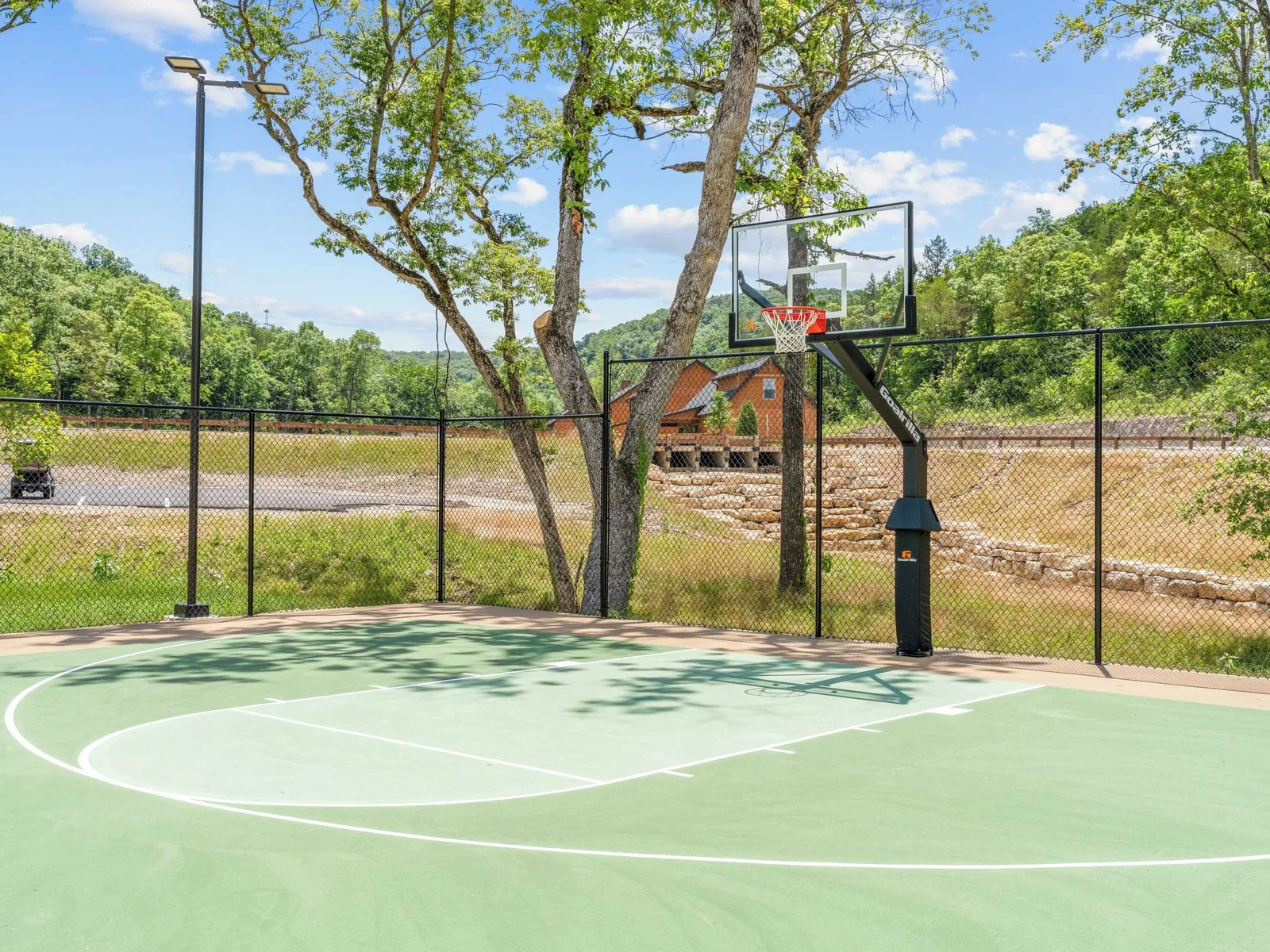 close up of basketball court