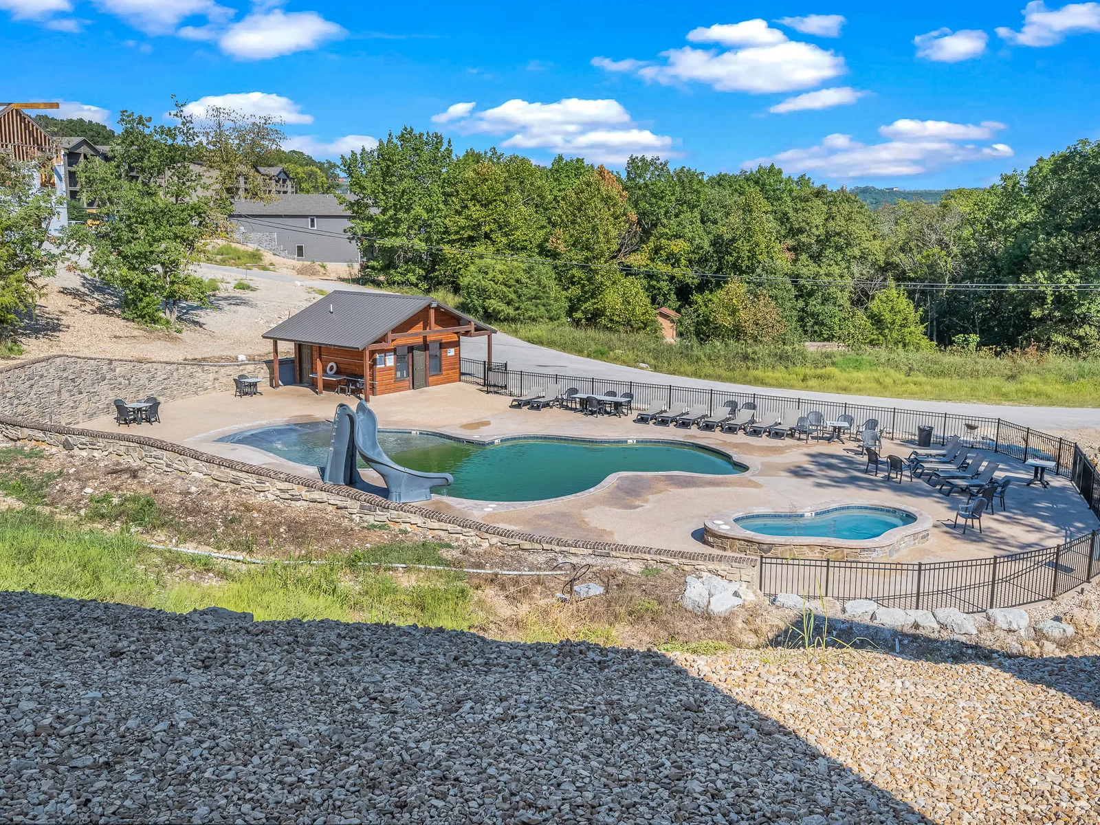 Heated salt water pool