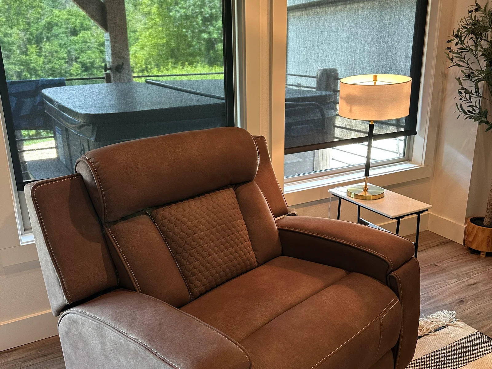 Brand new chair in the living room for relaxing!