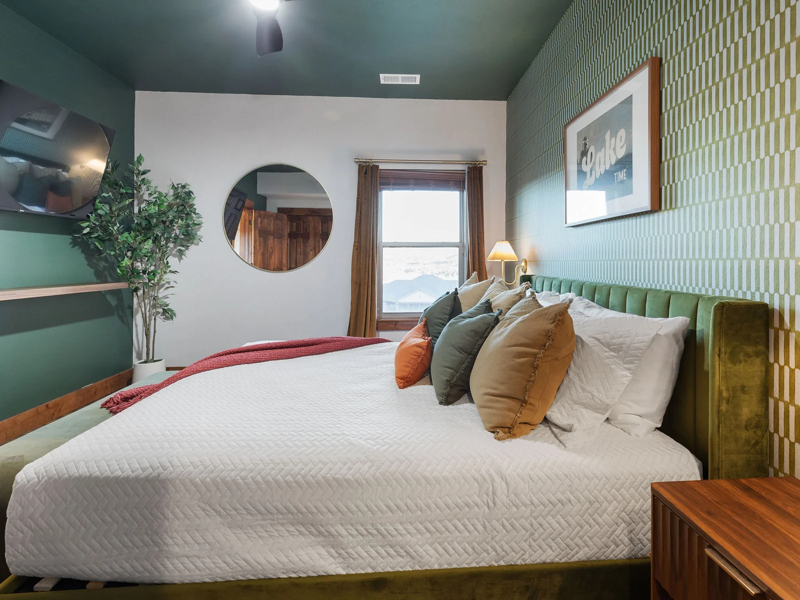 lower level King bedroom that shares jack and jill bath