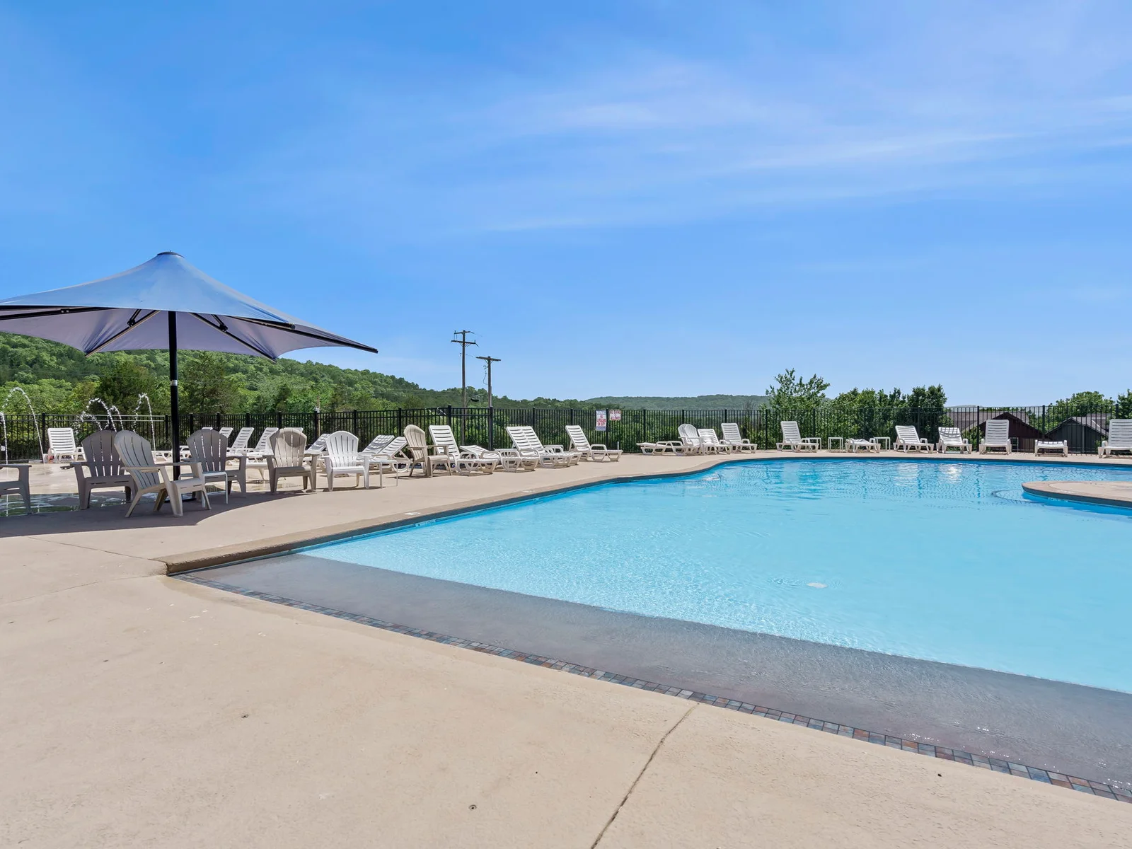 Plenty of room to enjoy the pool and splash pad