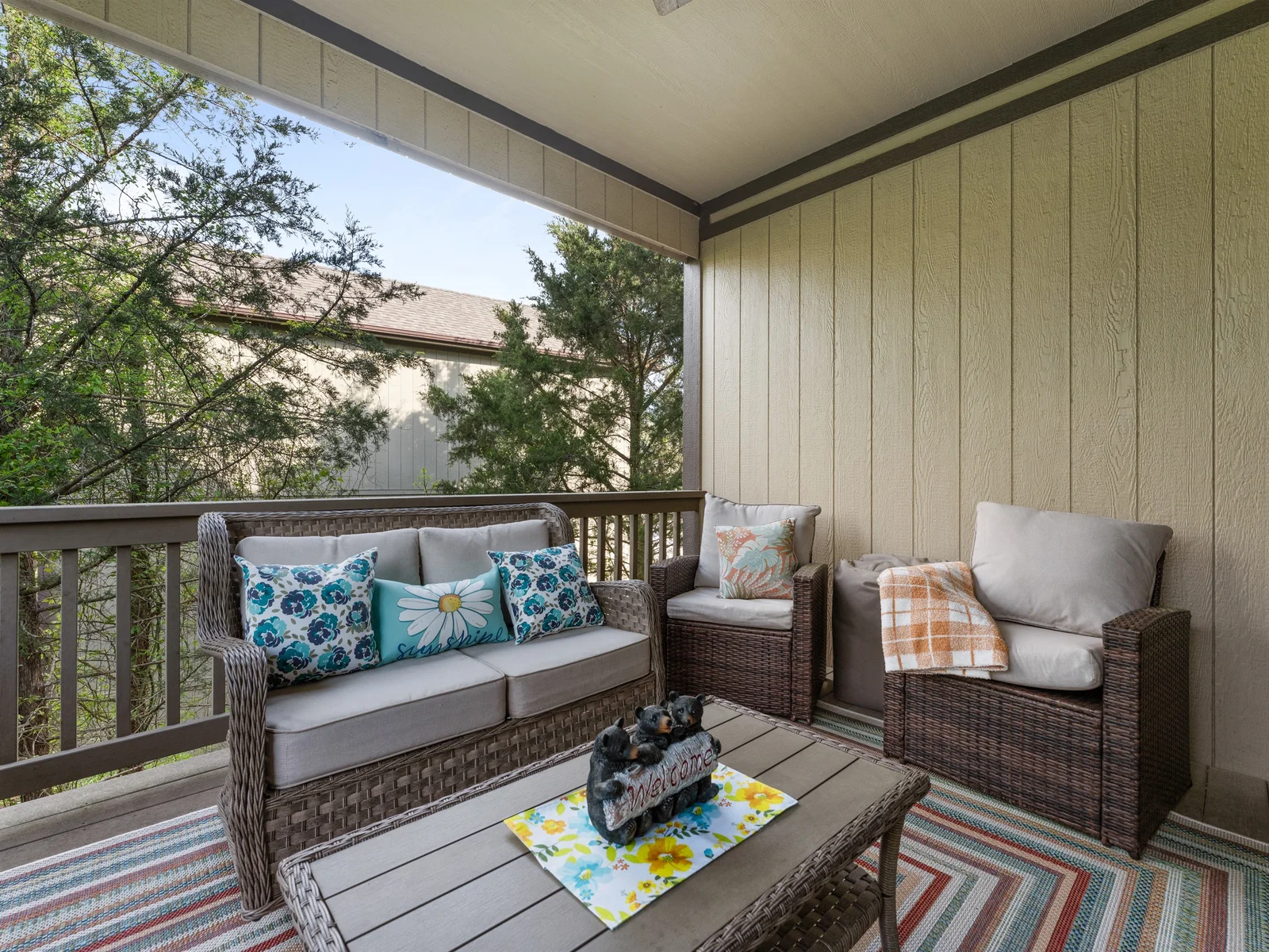 Perfect place in the cooler months to curl up with a book and blanket.