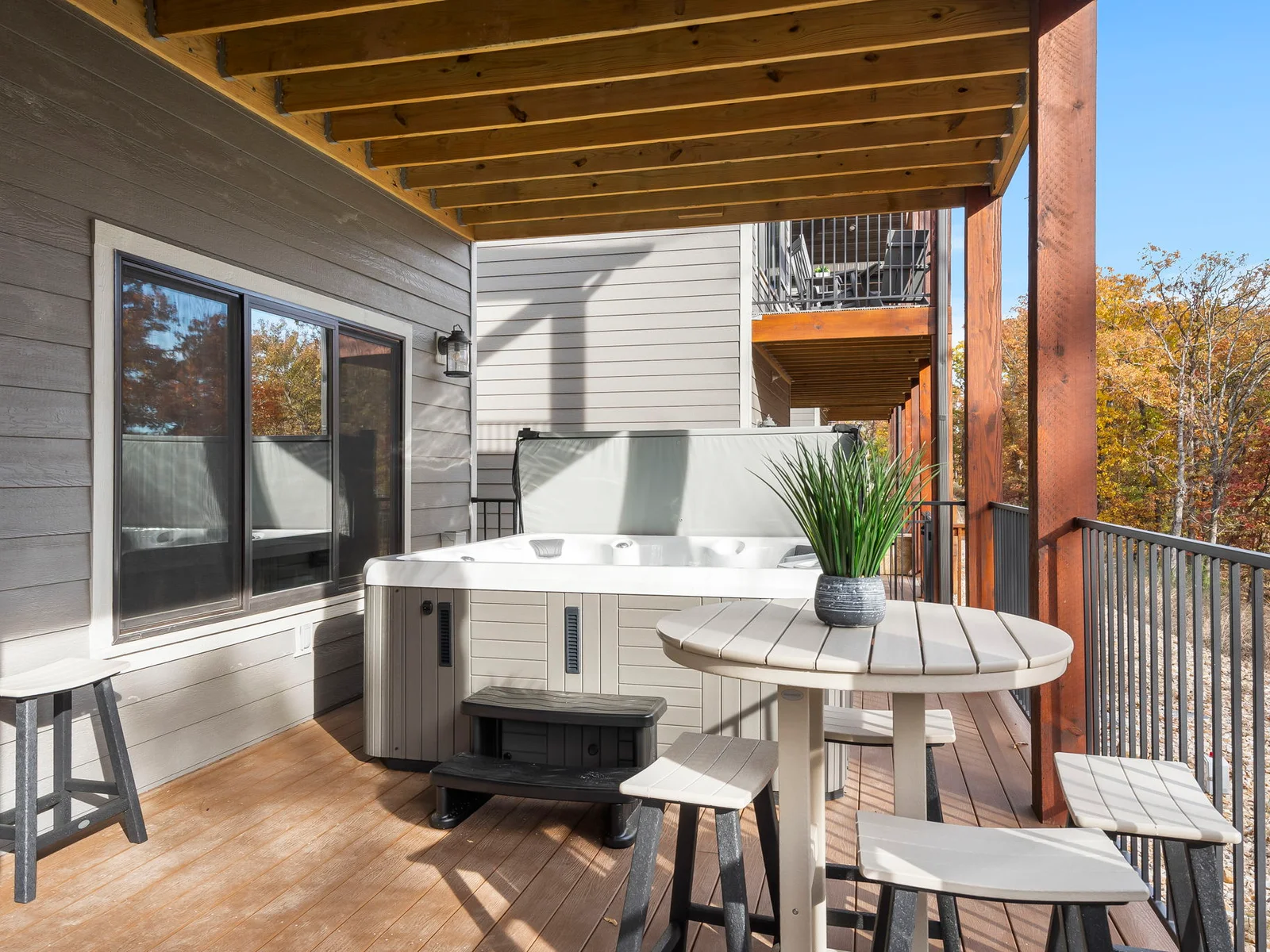 Extra seating on both decks