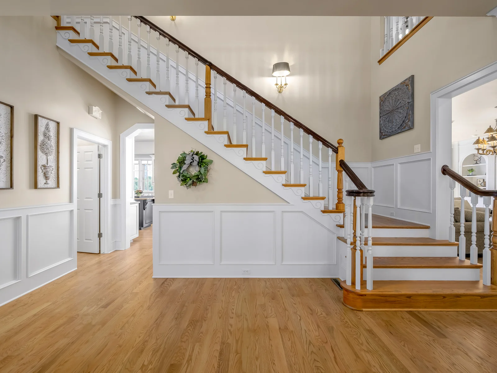 Lovely staircase is the heart of the home