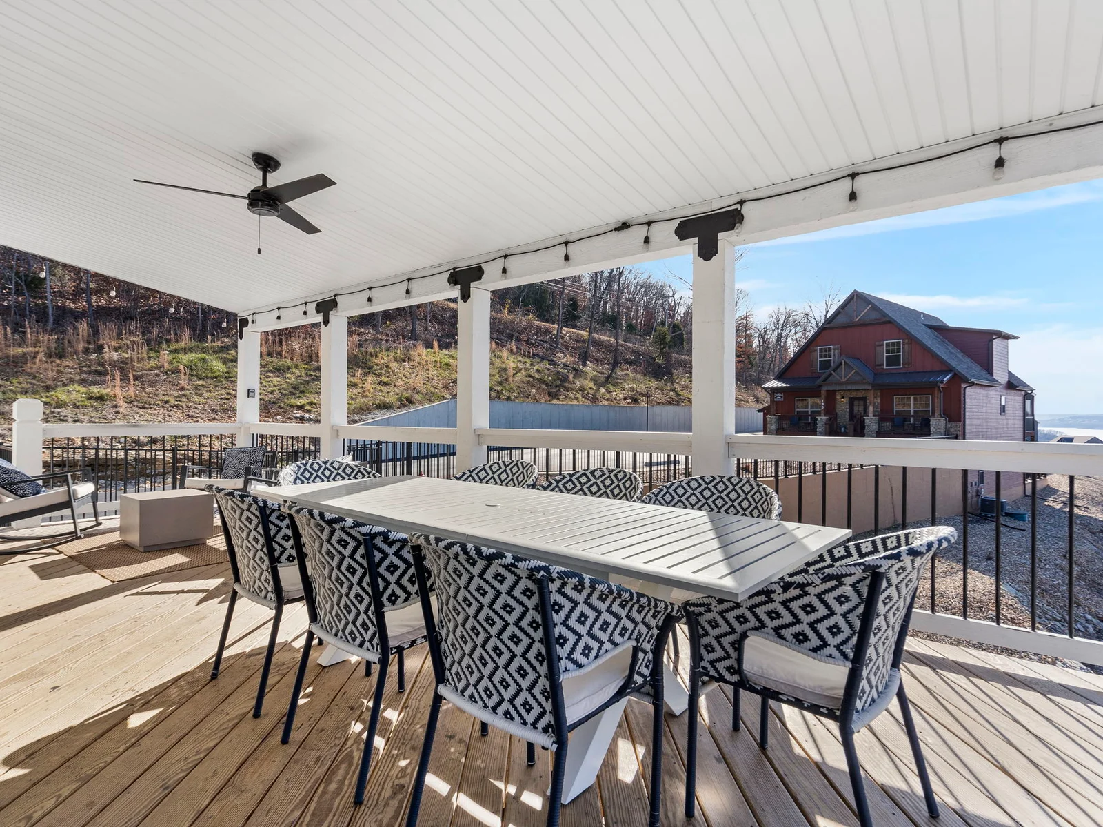 Extra seating outside on the patio!
