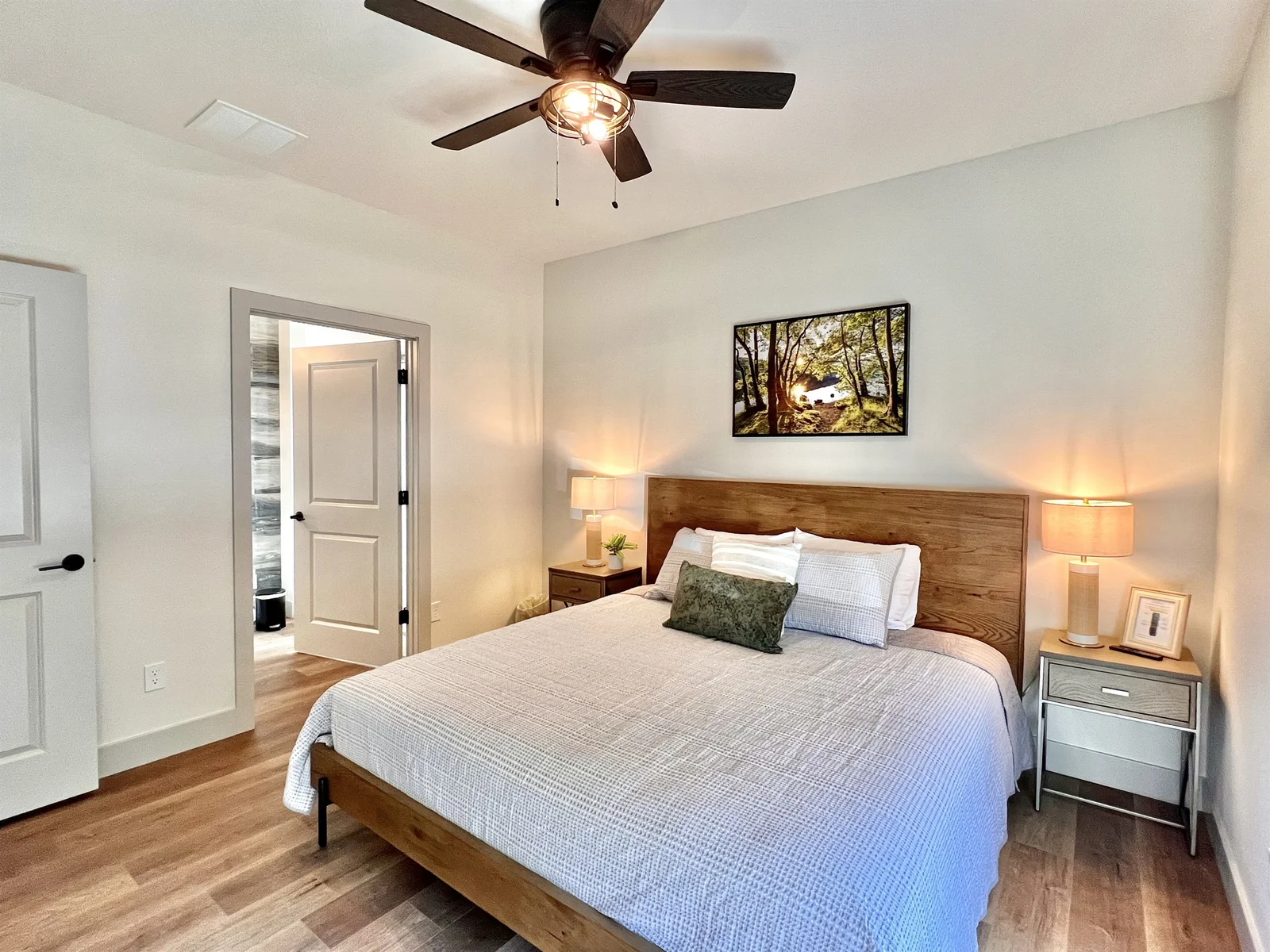 Upper king bedroom with adjoining full bath