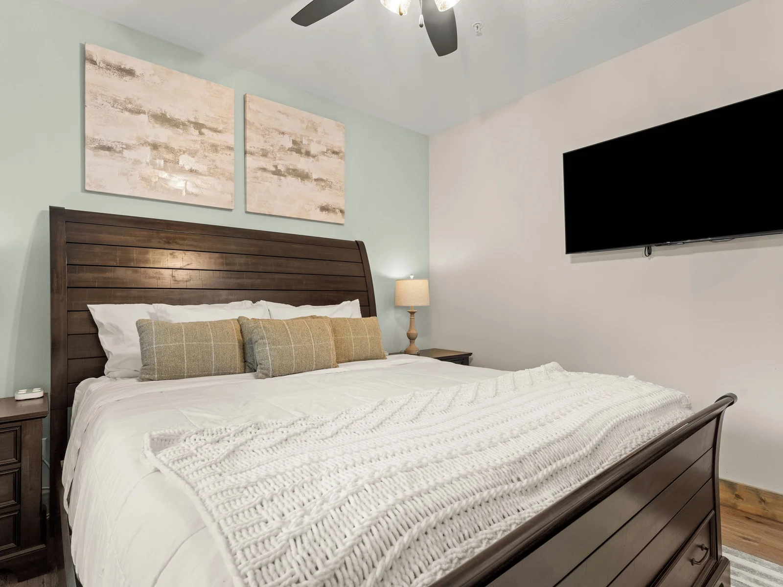 Large tvs in every bedroom
