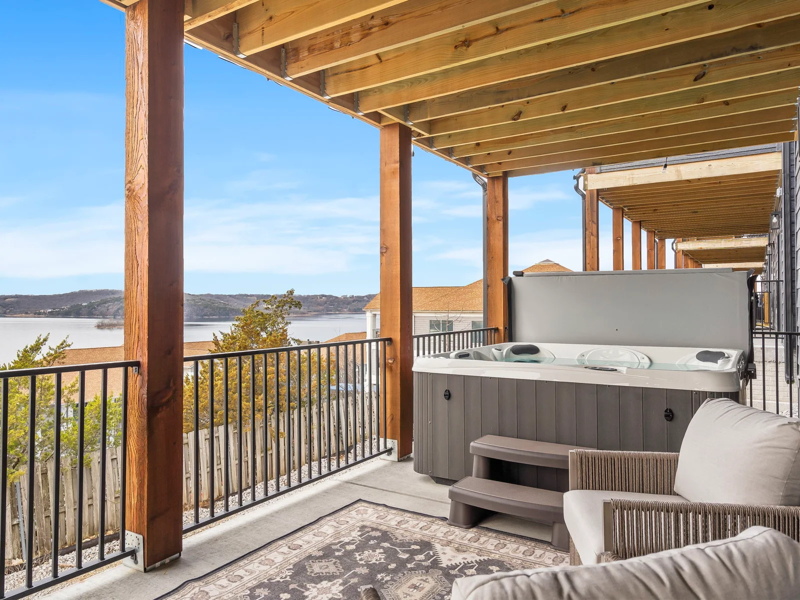 Hot tub with Table Rock views for days!