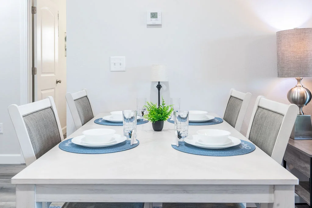 Comfortable seating for 6 for special family meals!