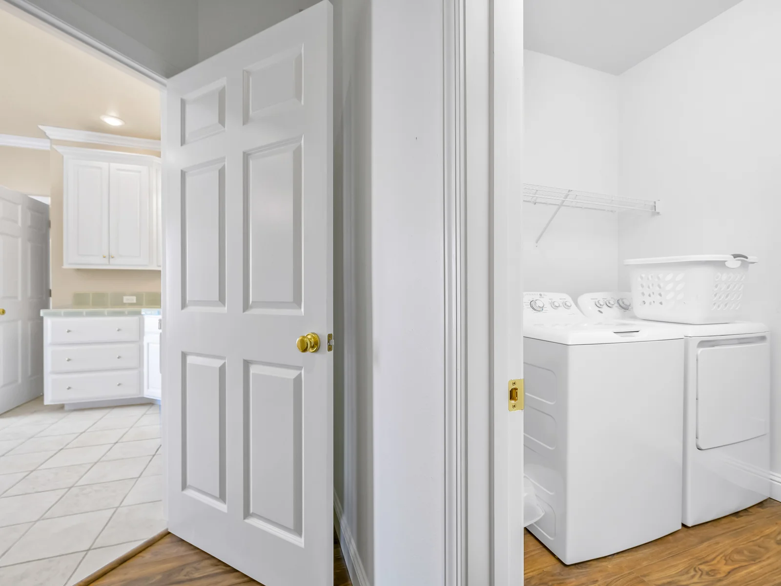 2nd level Master bedroom has a walk-in closet as well as connected laundry room