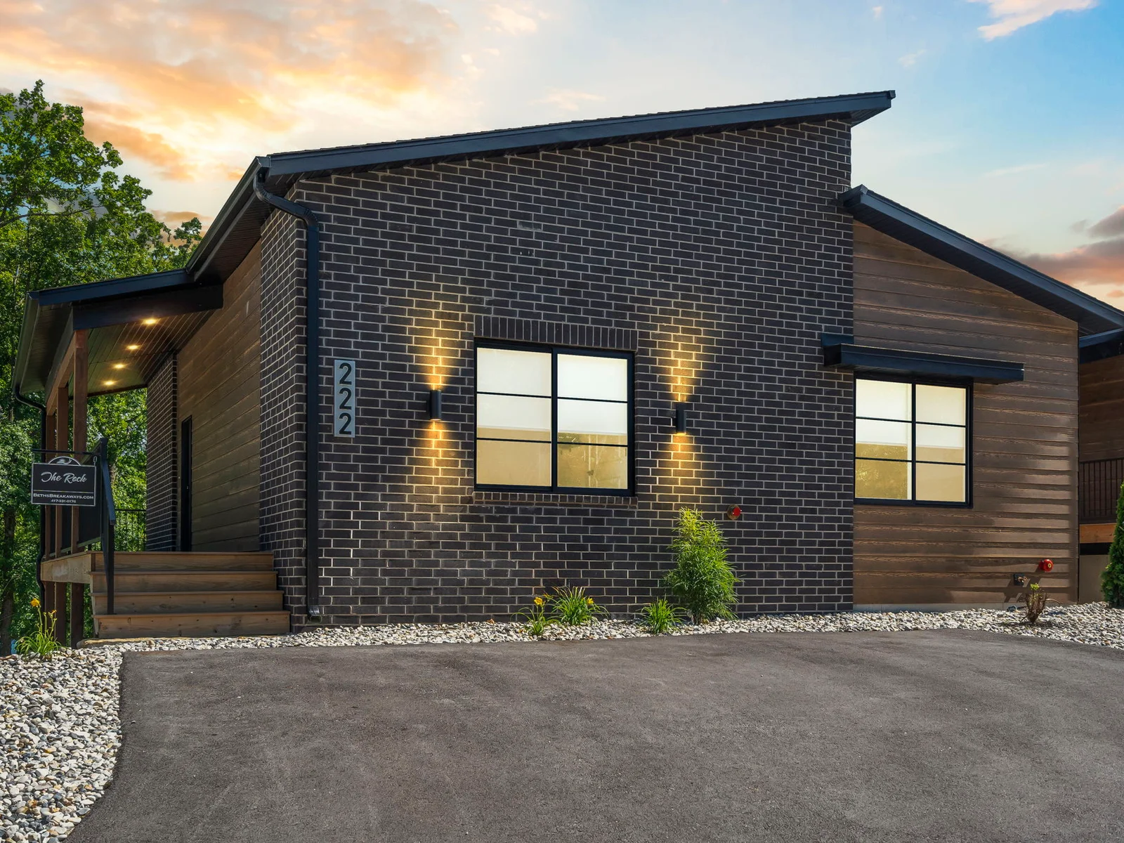 Modern yet warm architecture.
