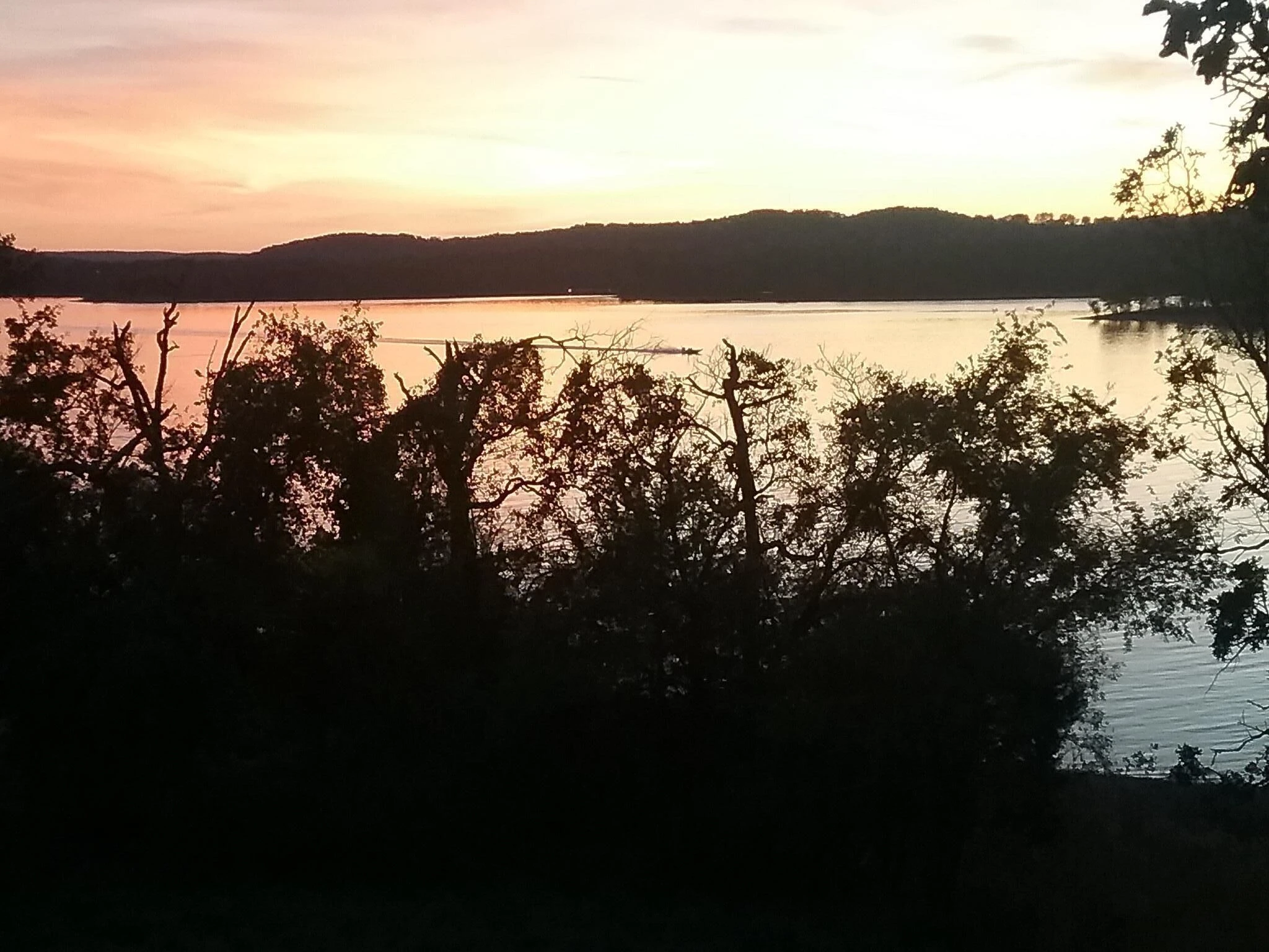 Sunset view from deck