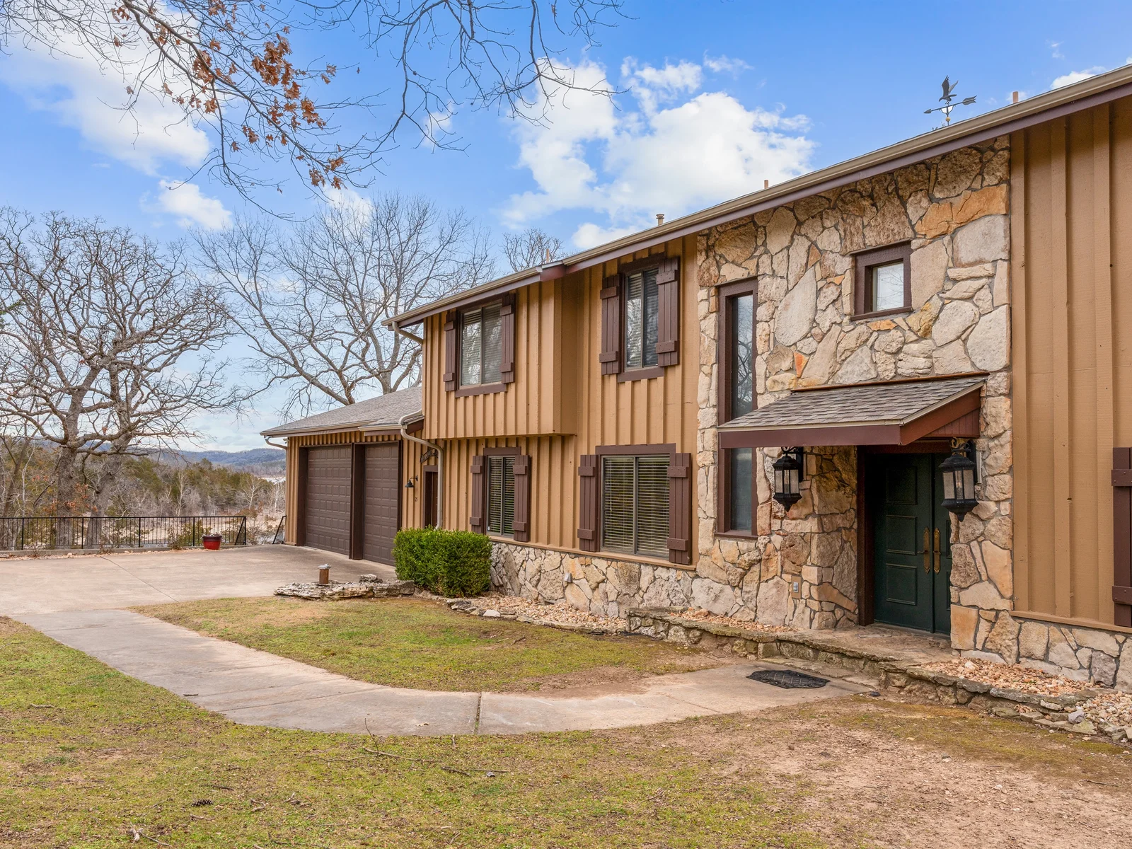 Large exterior with rustic charm, welcoming spaces, and plenty of room for your group getaway.