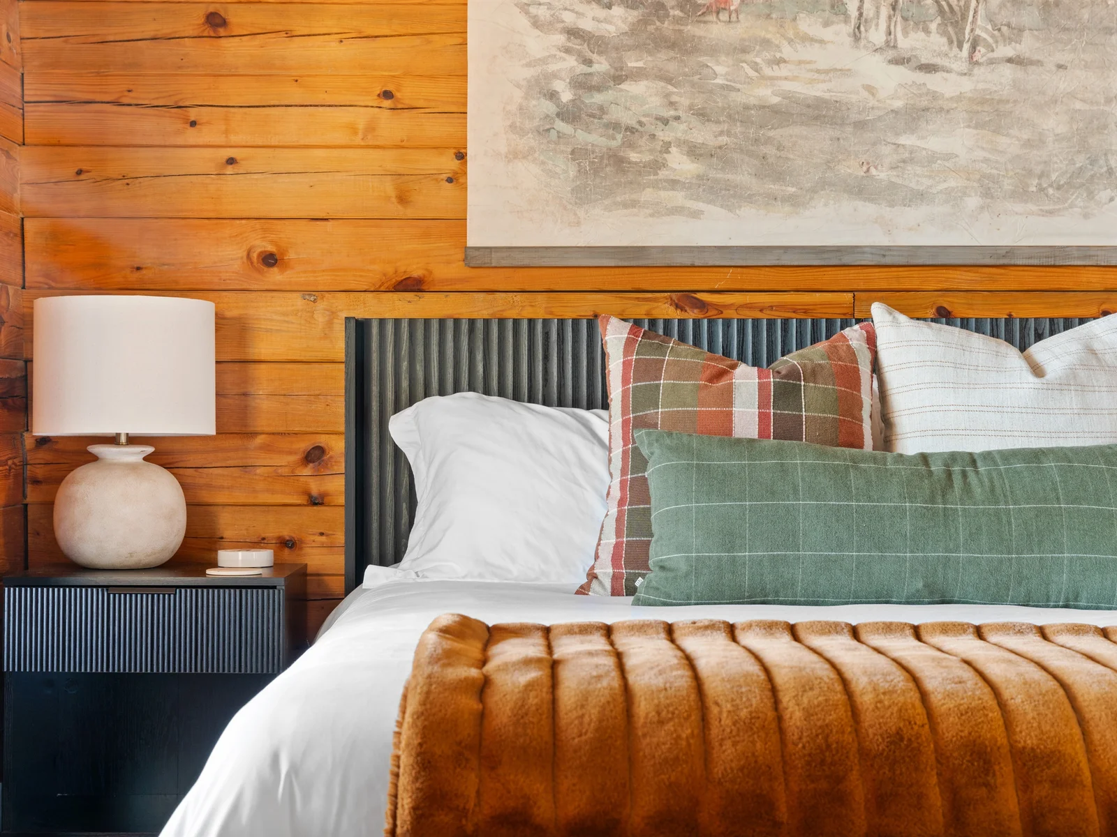 Romantic nights await in a king-sized bed of elegance and comfort