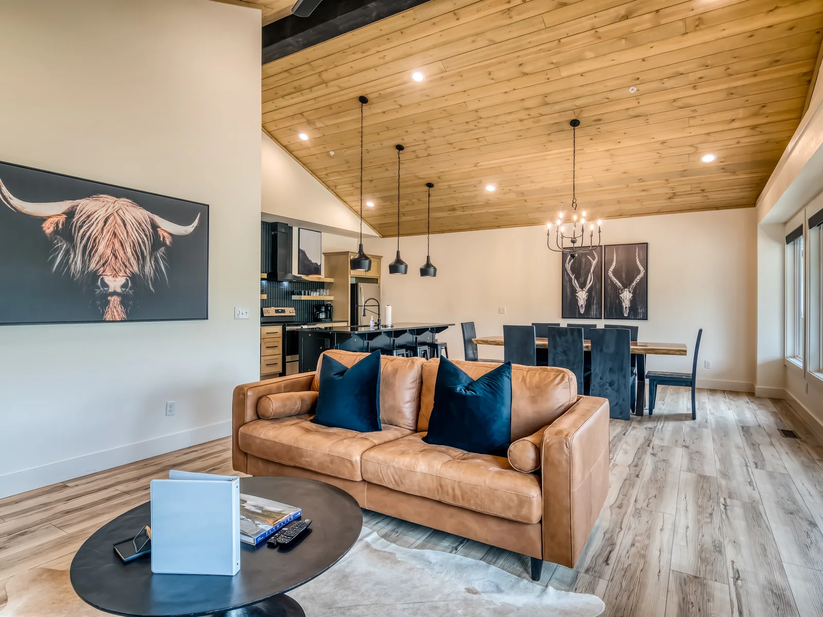 Handsome decor throughout