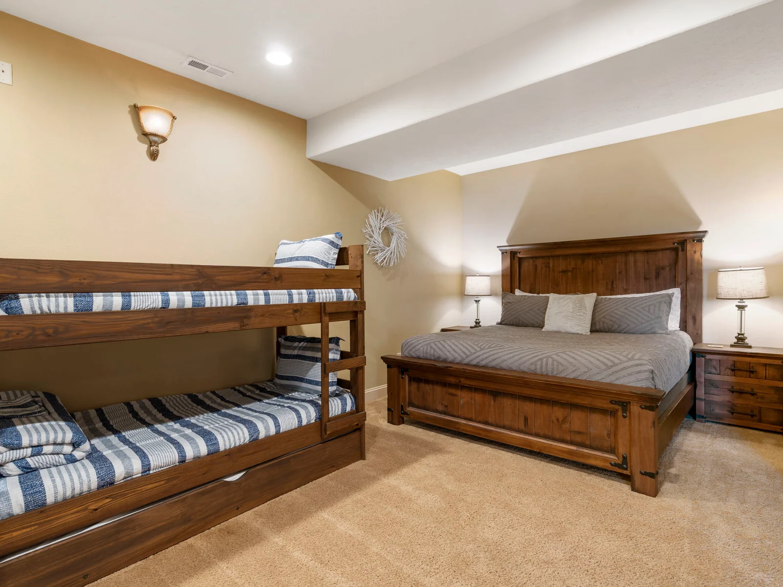 Lower level King #2 and twin/twin bunk with trundle-sleeps 5