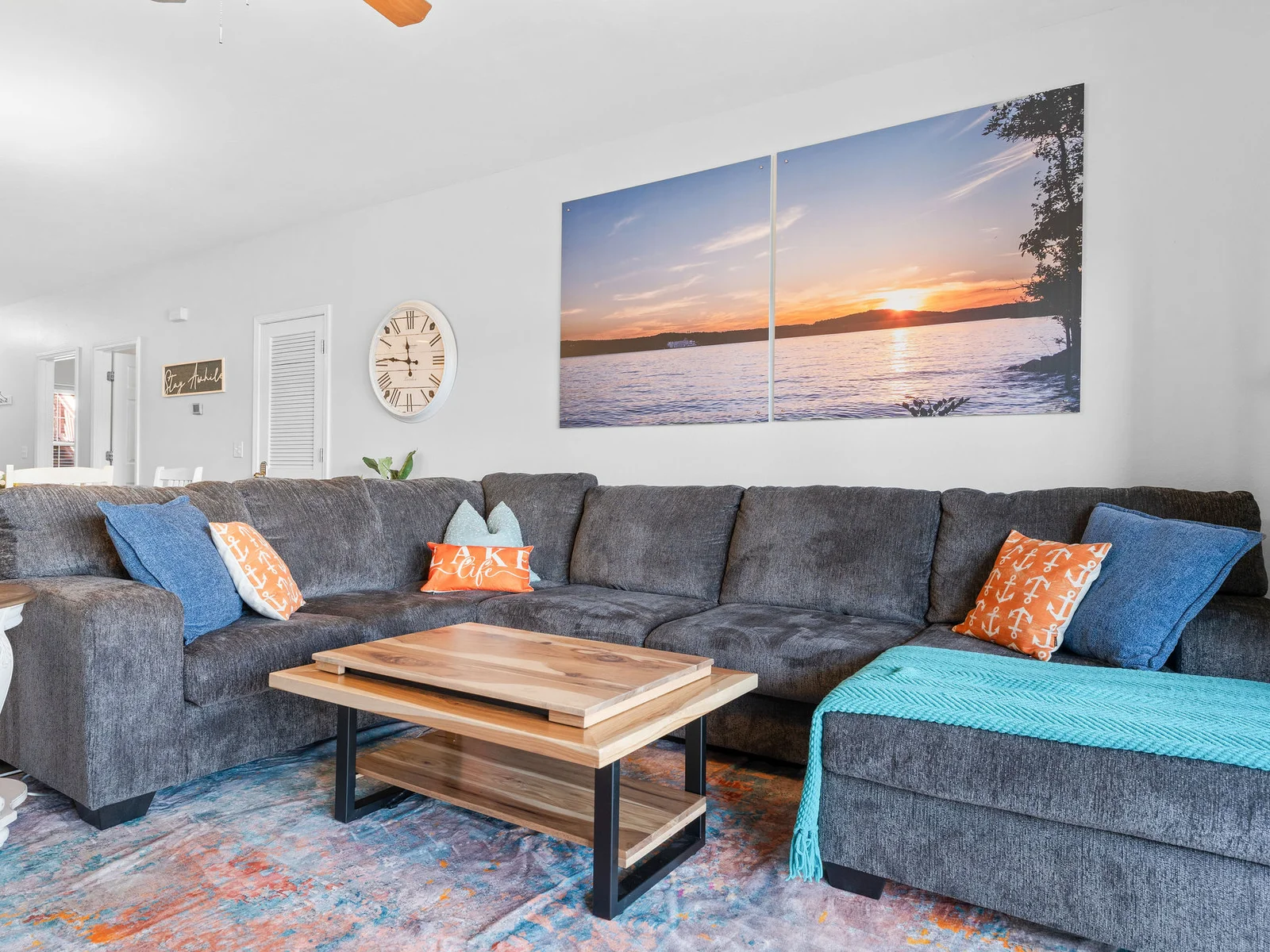 Great place to relax and enjoy the view! What's under that coffee table cover? An Infinity Game Table!