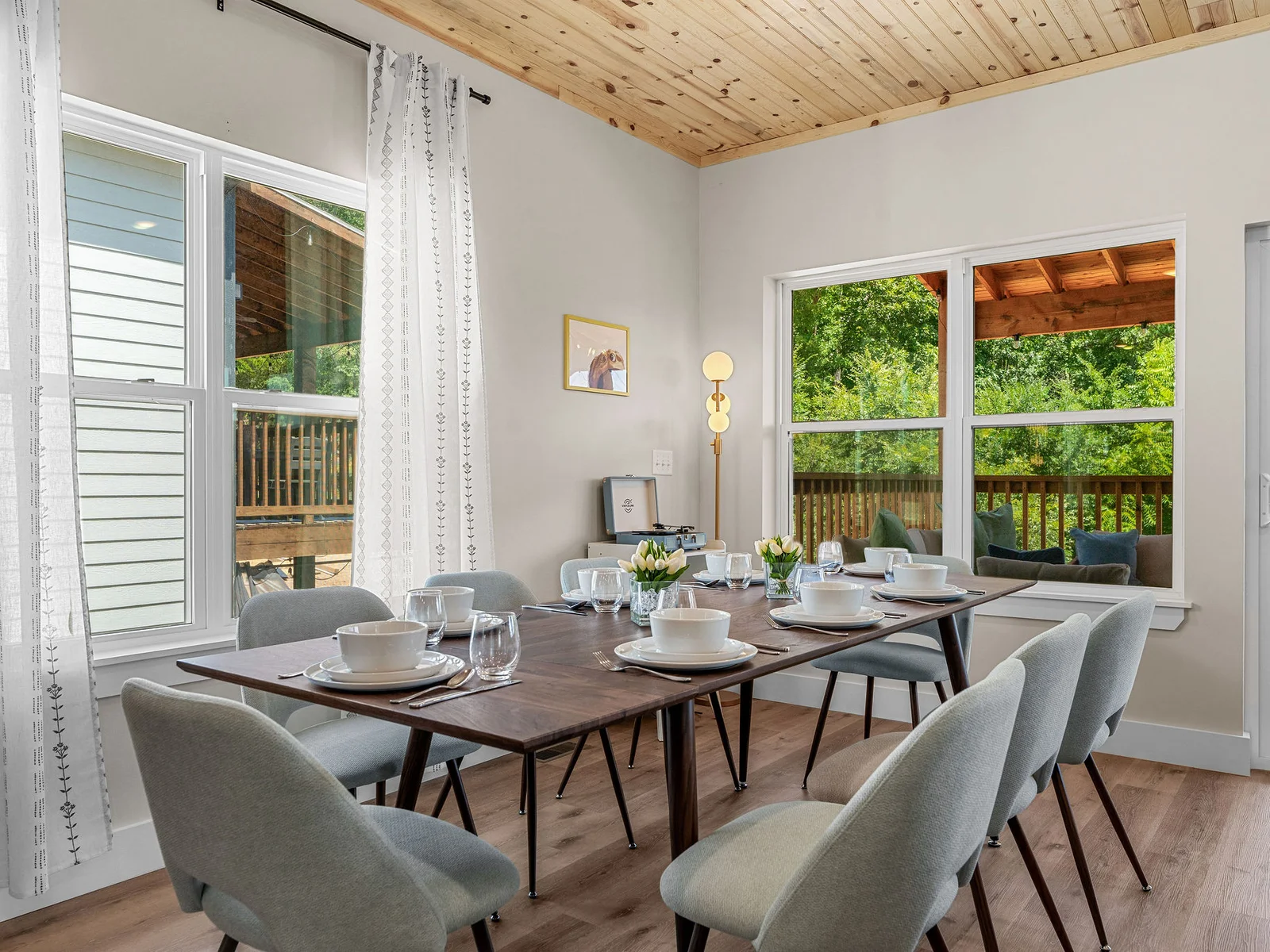 Gather around the spacious 8-seat dining table for meals, laughter, and unforgettable memories.