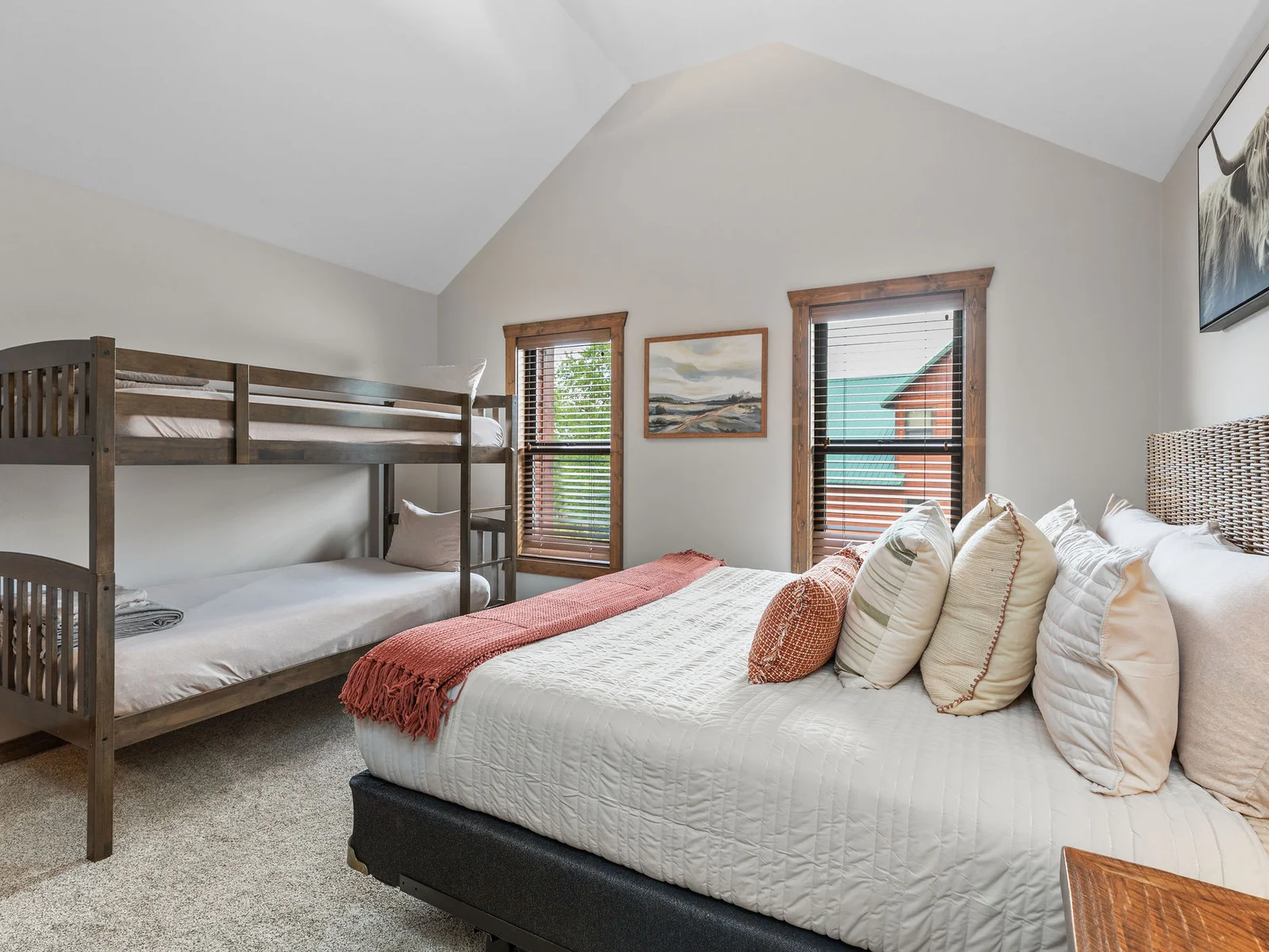 Upper level King bedroom #4 with bunk room