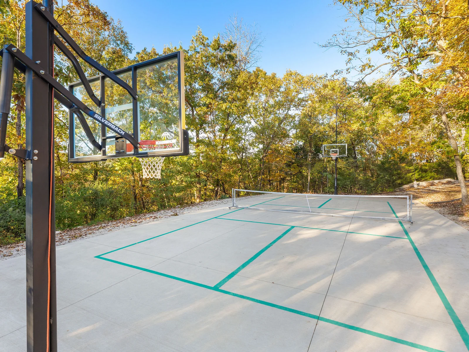 Play pickleball or basketball on your private court!