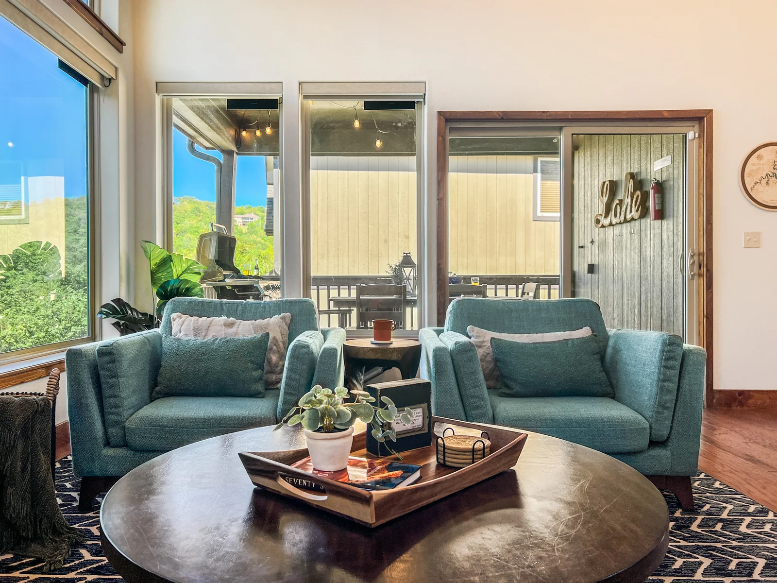 Lounge in these comfortable chairs while someone else grills up dinner on the patio.