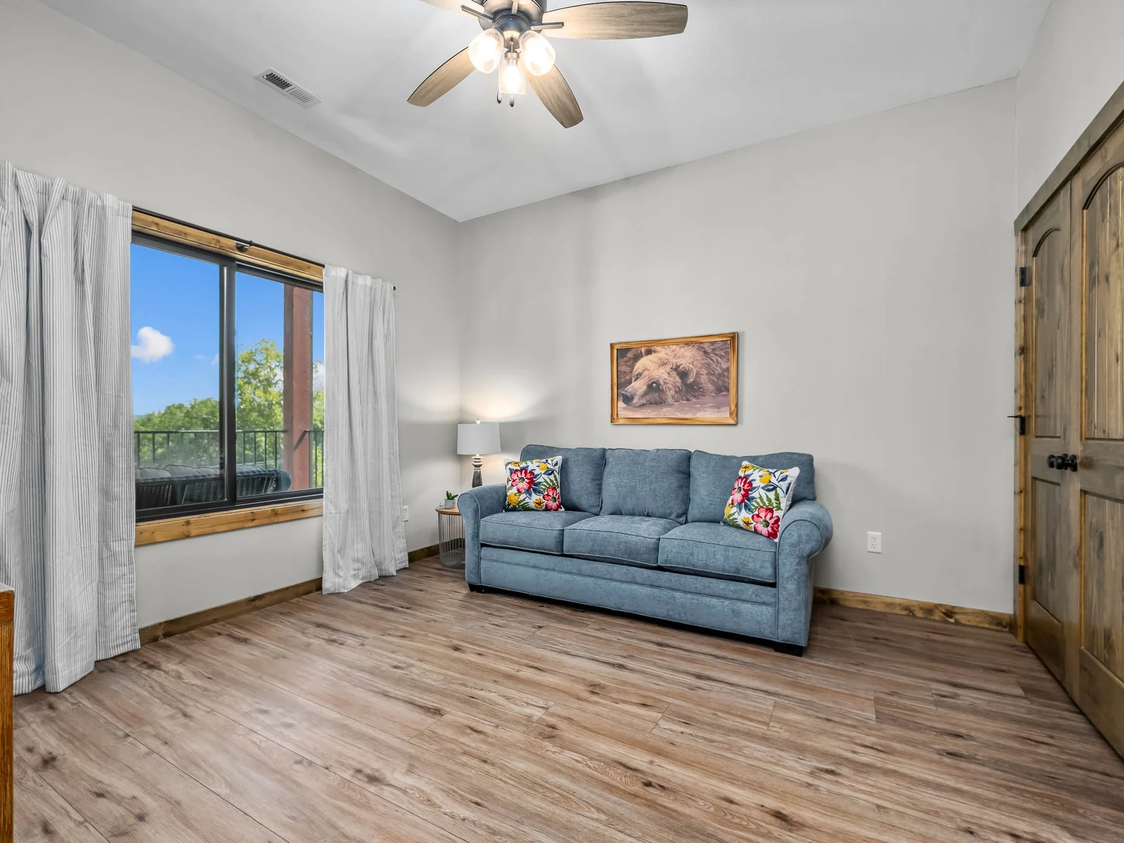 Gaming area. Sleeper sofa converts to a queen bed