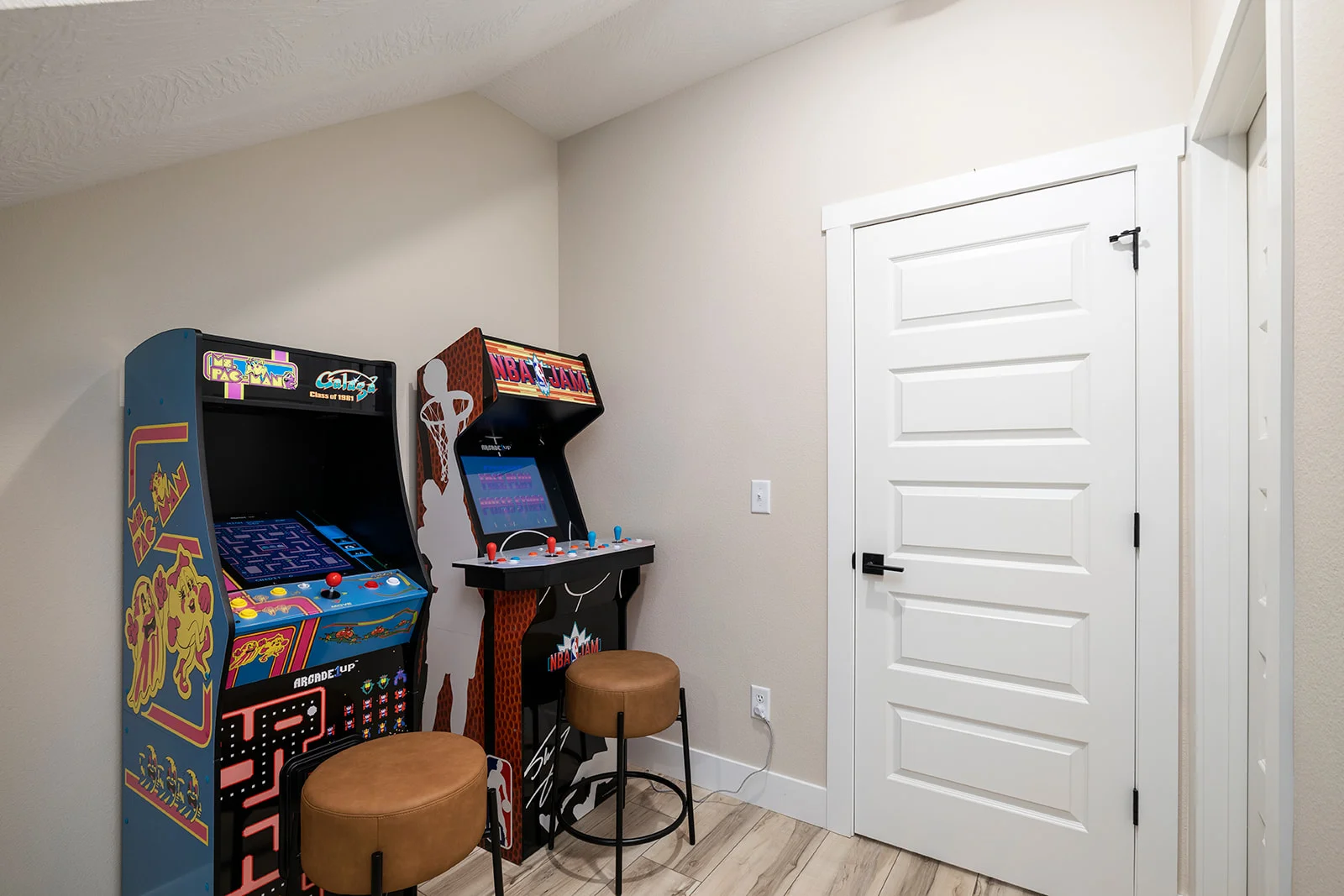 Lower level bunk room arcade games!