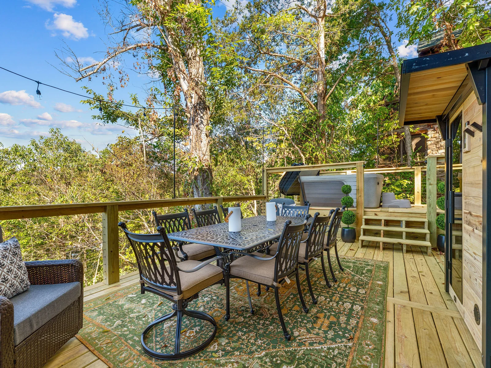 Plenty of room for the whole crew to gather, linger over dinner, and enjoy those beautiful Ozark evenings together.