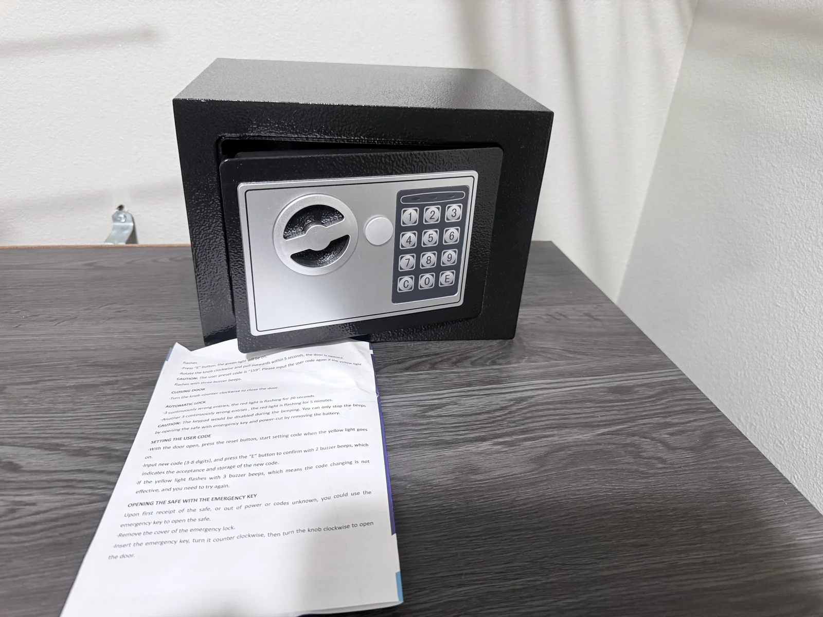 Safe is in master bedroom, for smaller items