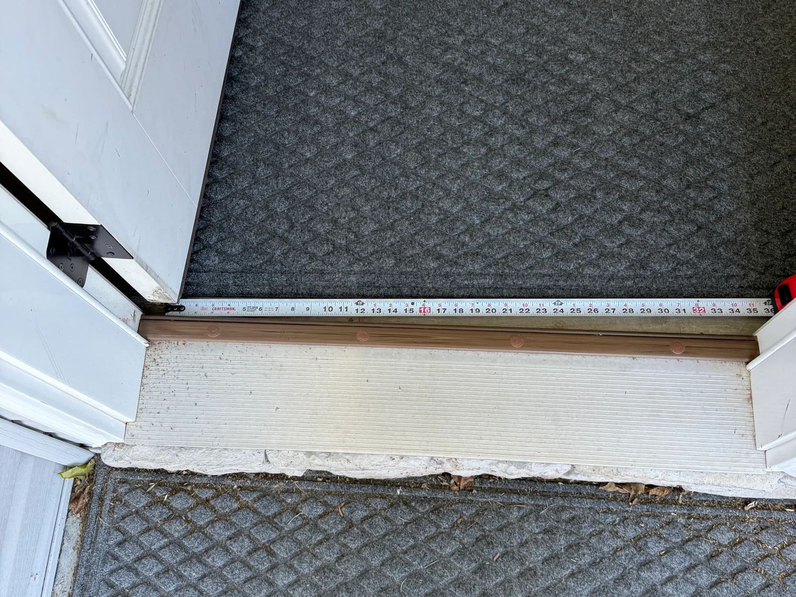 front door is a 36" doorway