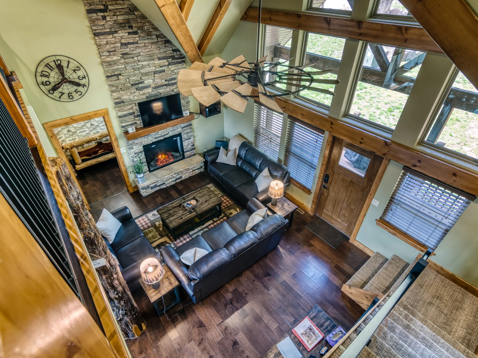 The main floor living room is such a cozy space!