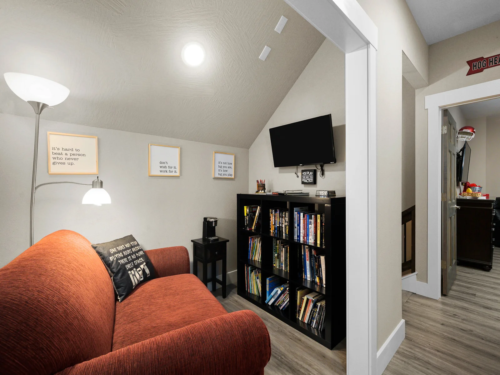 Upper level reading nook