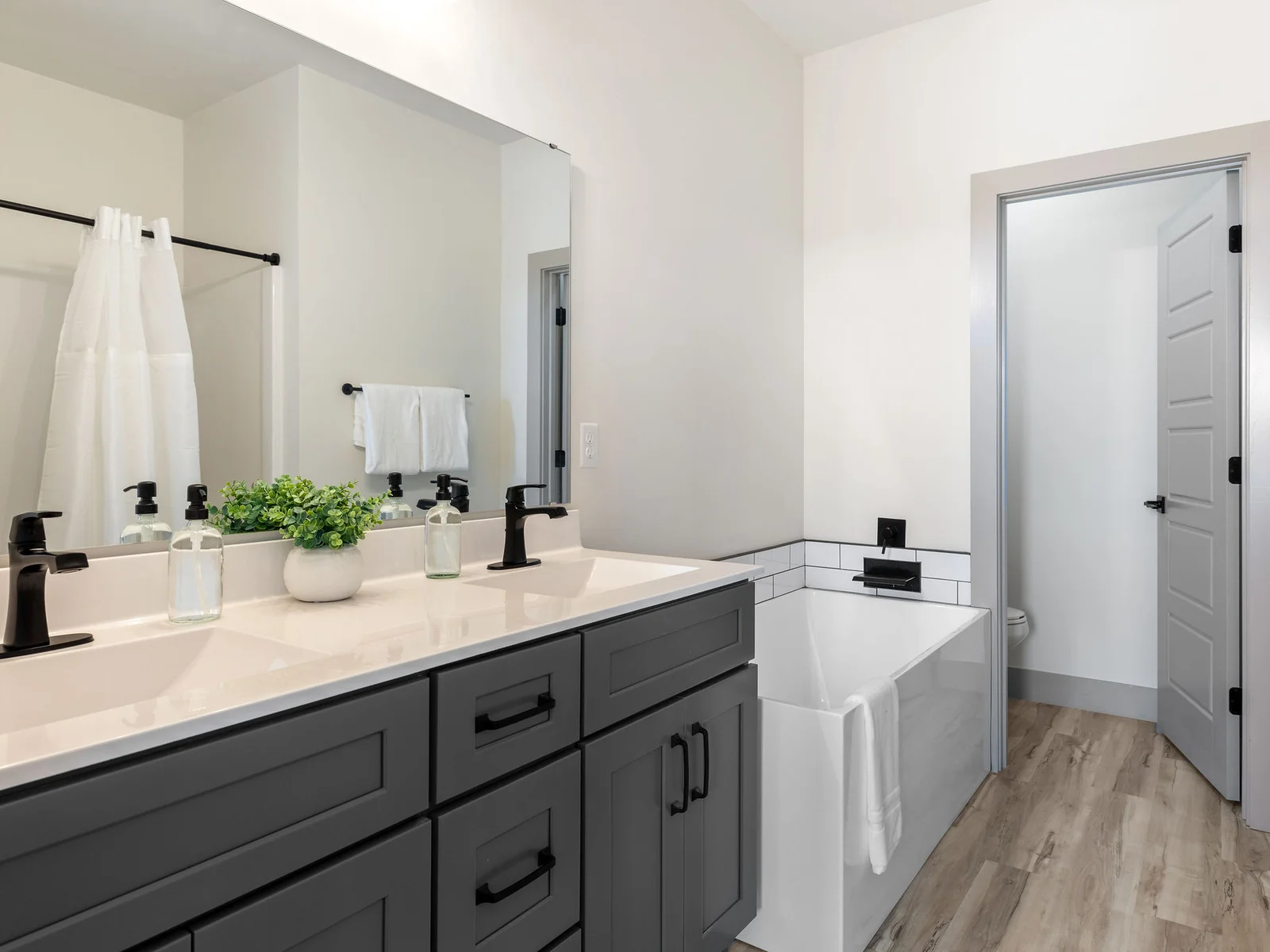 Ensuite bathroom #1 w/ soaking tub and shower!
